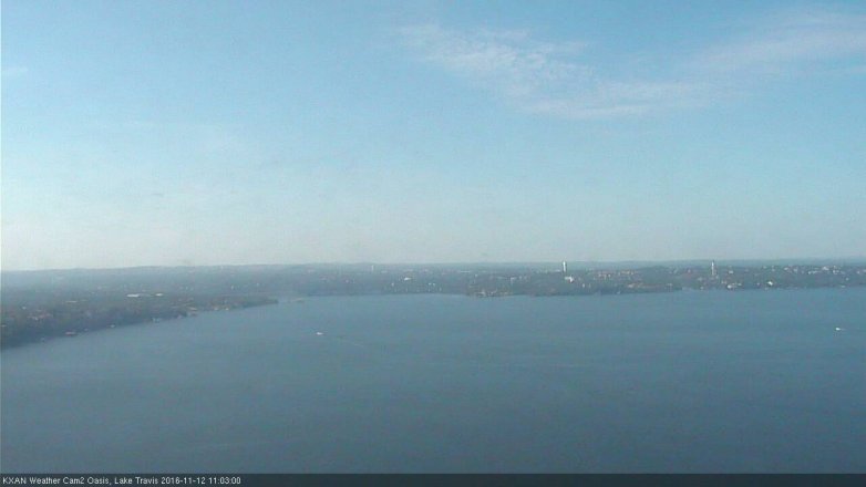Lake Travis webcam, November 12, 2016 10:25 AM CT