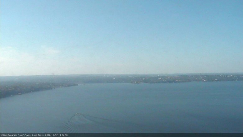 Lake Travis webcam, November 12, 2016 10:45 AM CT