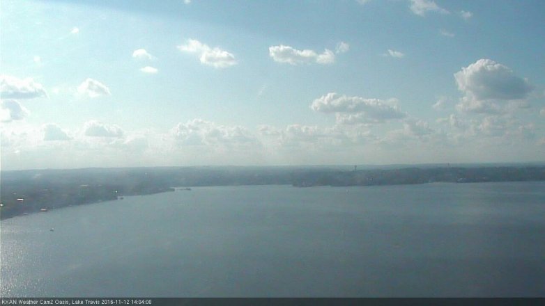 Lake Travis webcam, November 12, 2016 1:30 PM CT