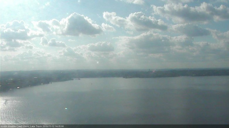 Lake Travis webcam, November 12, 2016 1:50 PM CT