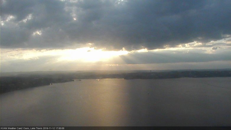 Lake Travis webcam, November 12, 2016 4:30 PM CT