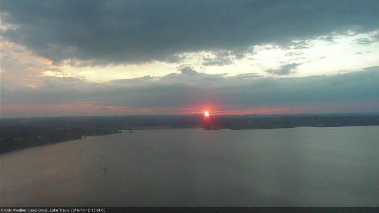 Lake Travis webcam, November 12, 2016 5:00 PM CT