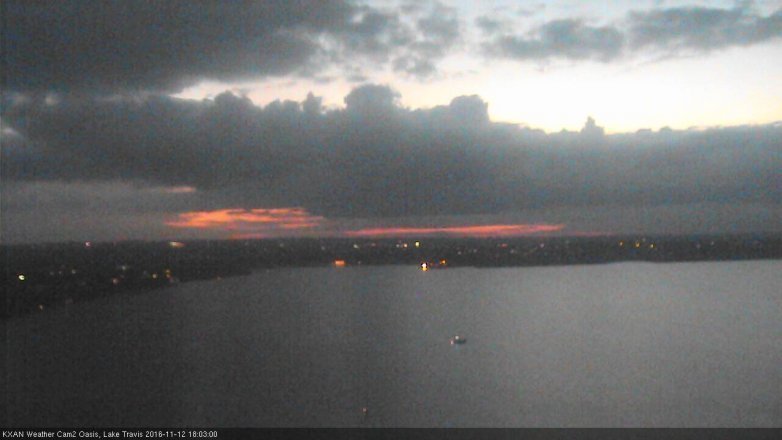 Lake Travis webcam, November 12, 2016 5:10 PM CT