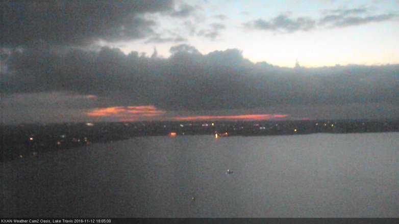 Lake Travis webcam, November 12, 2016 5:20 PM CT