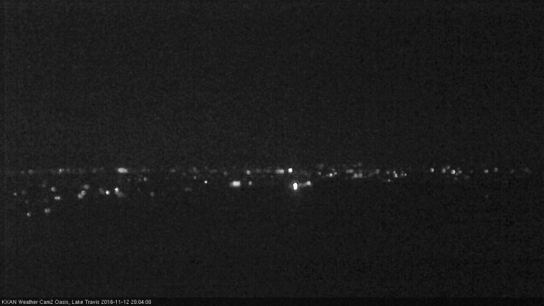 Lake Travis webcam, November 12, 2016 7:35 PM CT