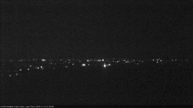Lake Travis webcam, November 12, 2016 9:00 PM CT
