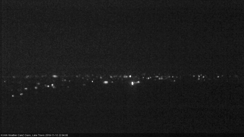 Lake Travis webcam, November 12, 2016 9:30 PM CT