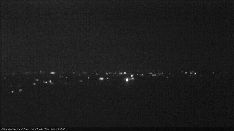 Lake Travis webcam, November 12, 2016 11:00 PM CT