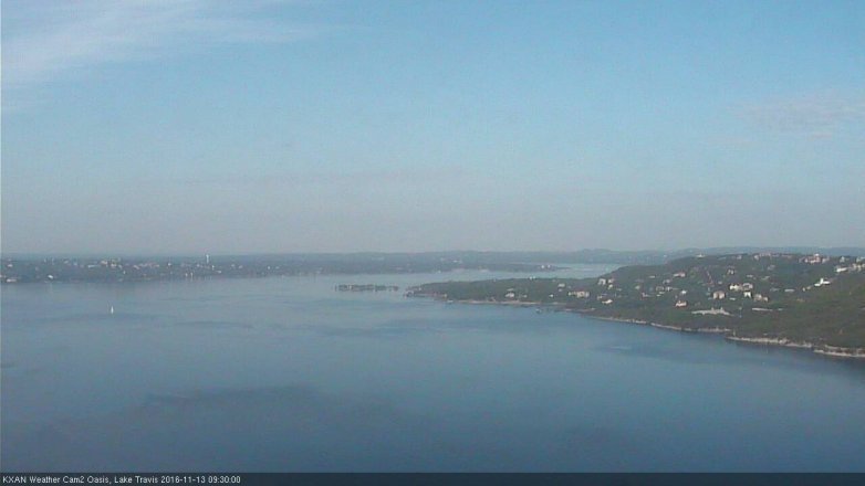 Lake Travis webcam, November 13, 2016 9:00 AM CT