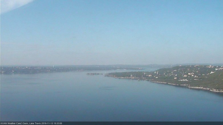 Lake Travis webcam, November 13, 2016 9:40 AM CT
