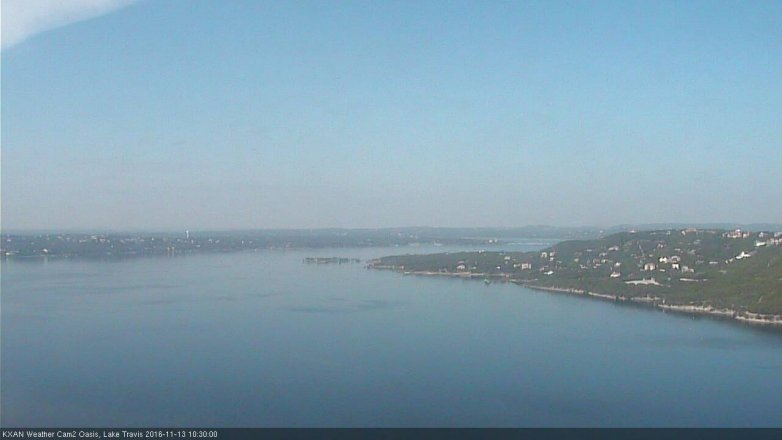 Lake Travis webcam, November 13, 2016 9:45 AM CT