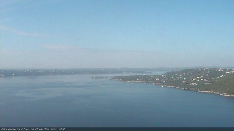 Lake Travis webcam, November 13, 2016 10:10 AM CT