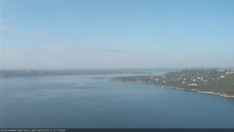 Lake Travis webcam, November 13, 2016 10:25 AM CT