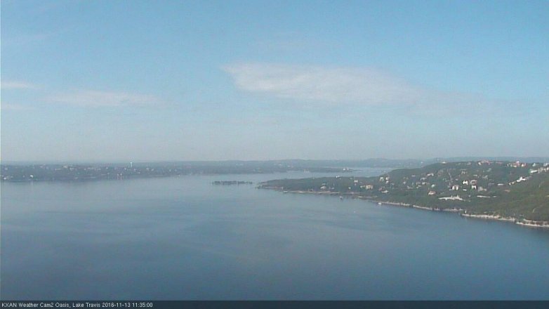 Lake Travis webcam, November 13, 2016 10:55 AM CT