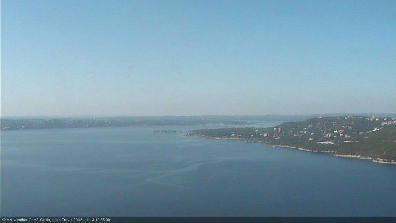 Lake Travis webcam, November 13, 2016 11:55 AM CT