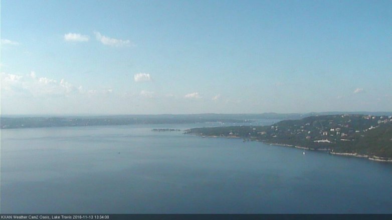 Lake Travis webcam, November 13, 2016 1:05 PM CT