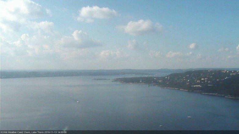 Lake Travis webcam, November 13, 2016 1:30 PM CT
