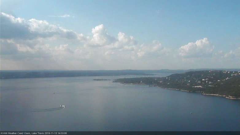 Lake Travis webcam, November 13, 2016 1:40 PM CT