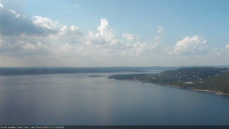 Lake Travis webcam, November 13, 2016 1:45 PM CT