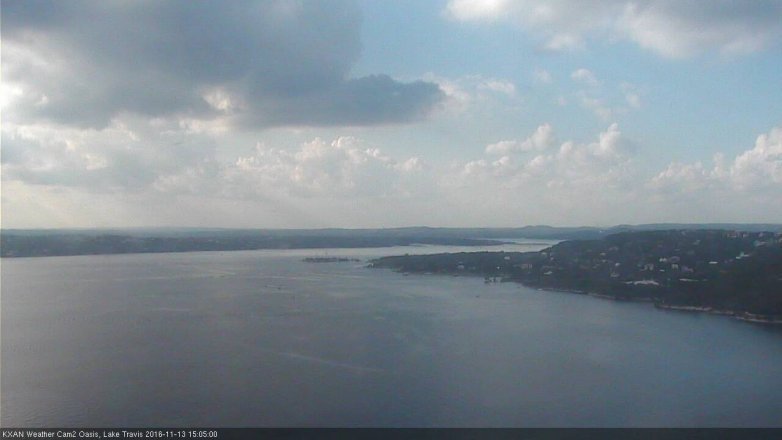Lake Travis webcam, November 13, 2016 2:10 PM CT