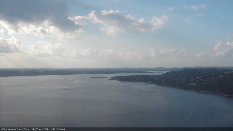 Lake Travis webcam, November 13, 2016 2:35 PM CT