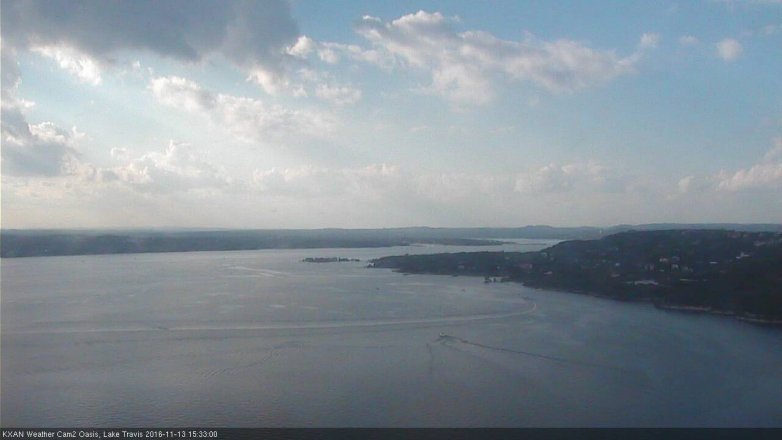 Lake Travis webcam, November 13, 2016 2:45 PM CT