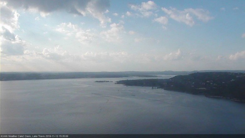 Lake Travis webcam, November 13, 2016 2:55 PM CT