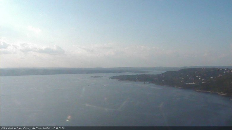 Lake Travis webcam, November 13, 2016 3:30 PM CT