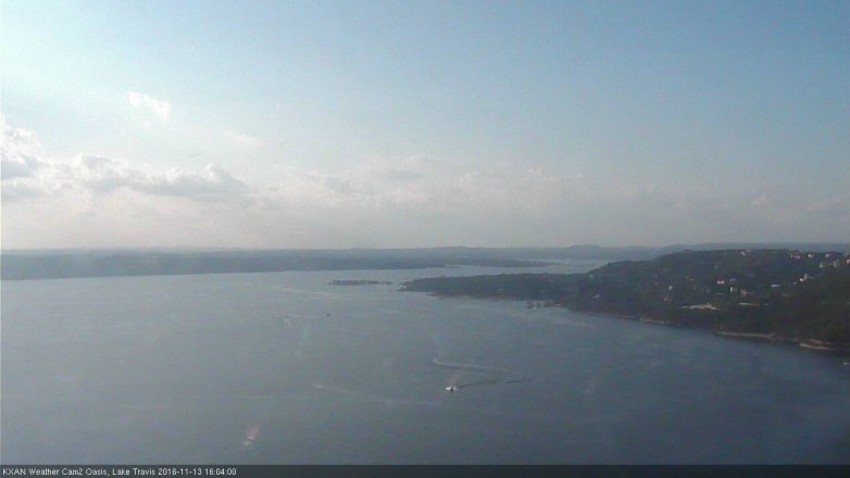 Lake Travis webcam, November 13, 2016 3:35 PM CT