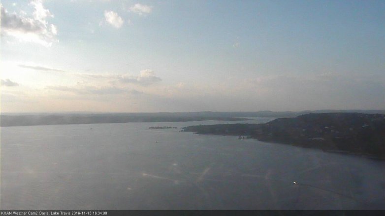 Lake Travis webcam, November 13, 2016 3:40 PM CT