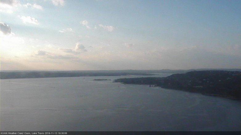 Lake Travis webcam, November 13, 2016 3:45 PM CT
