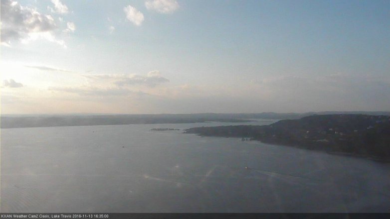 Lake Travis webcam, November 13, 2016 4:05 PM CT