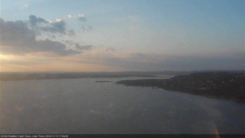 Lake Travis webcam, November 13, 2016 4:15 PM CT