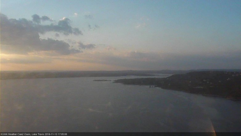Lake Travis webcam, November 13, 2016 4:30 PM CT