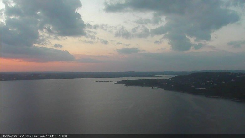Lake Travis webcam, November 13, 2016 5:00 PM CT