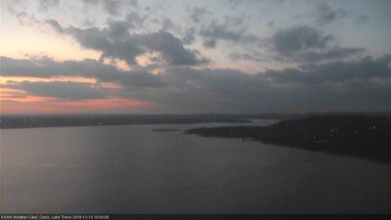 Lake Travis webcam, November 13, 2016 5:10 PM CT