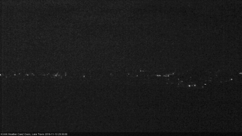 Lake Travis webcam, November 13, 2016 8:00 PM CT