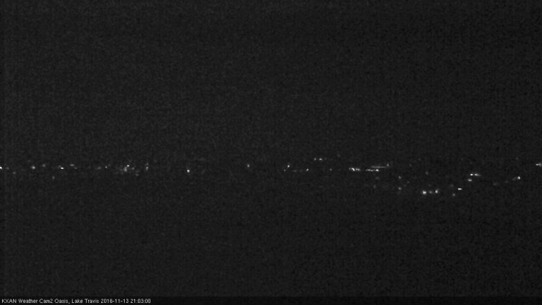 Lake Travis webcam, November 13, 2016 8:25 PM CT