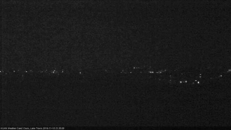 Lake Travis webcam, November 13, 2016 9:05 PM CT