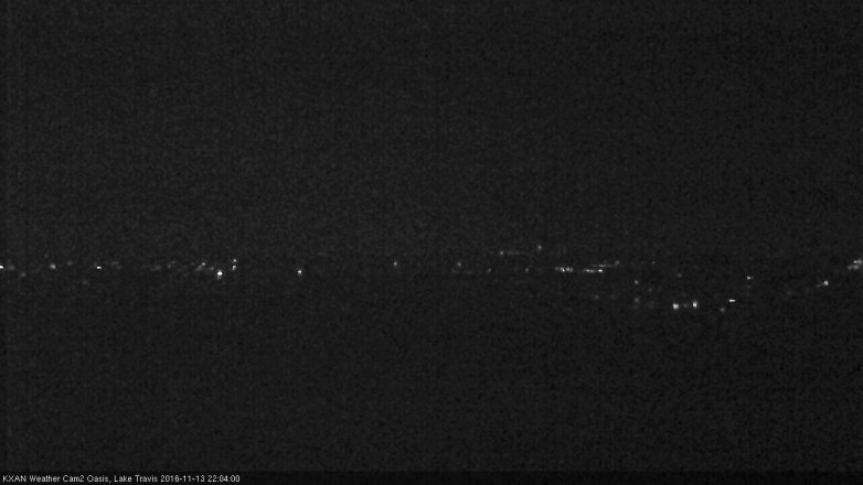 Lake Travis webcam, November 13, 2016 9:30 PM CT