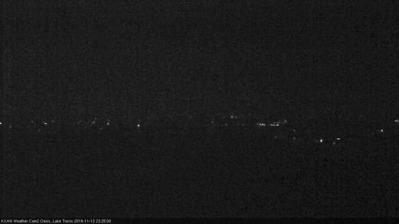 Lake Travis webcam, November 13, 2016 10:45 PM CT