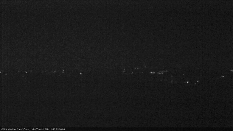 Lake Travis webcam, November 13, 2016 10:50 PM CT