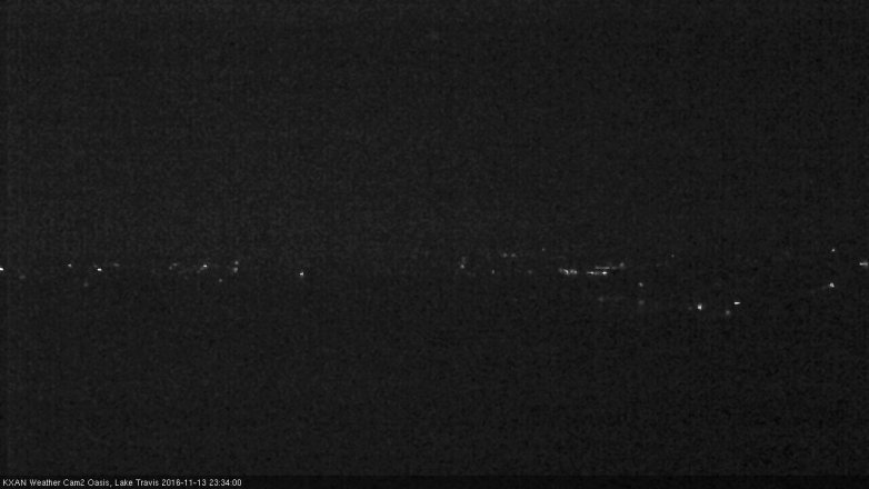 Lake Travis webcam, November 13, 2016 11:00 PM CT