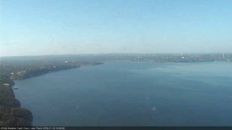 Lake Travis webcam, November 14, 2016 9:15 AM CT