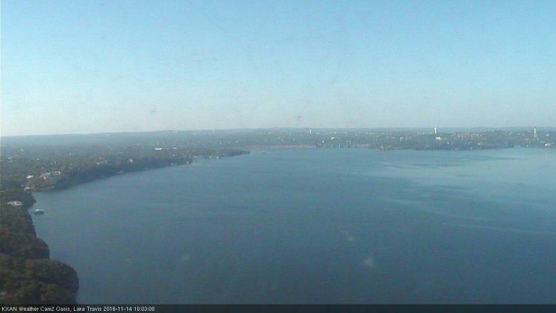 Lake Travis webcam, November 14, 2016 9:20 AM CT