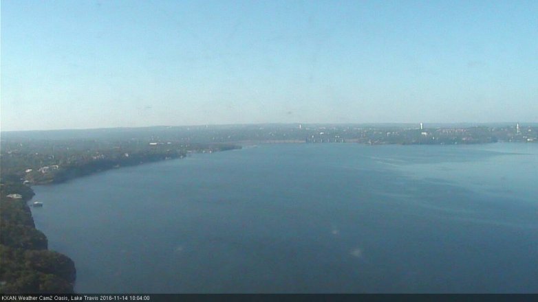 Lake Travis webcam, November 14, 2016 9:25 AM CT