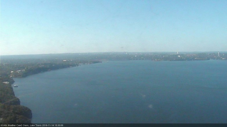 Lake Travis webcam, November 14, 2016 9:45 AM CT