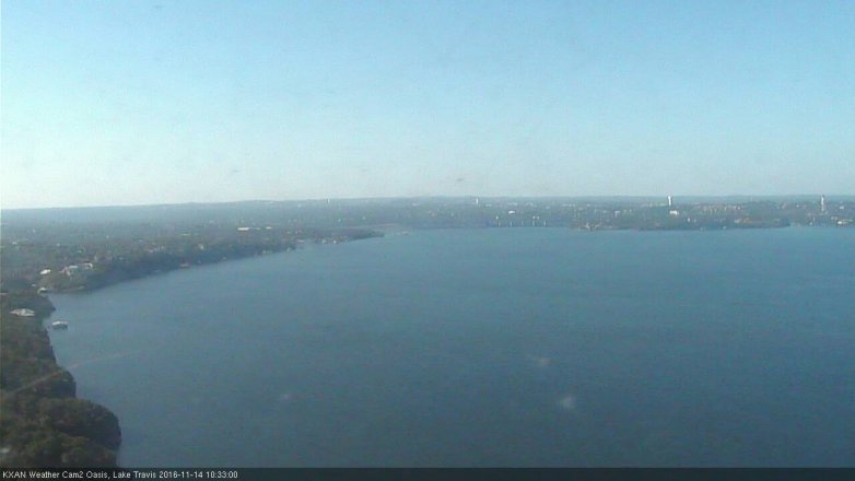 Lake Travis webcam, November 14, 2016 9:55 AM CT