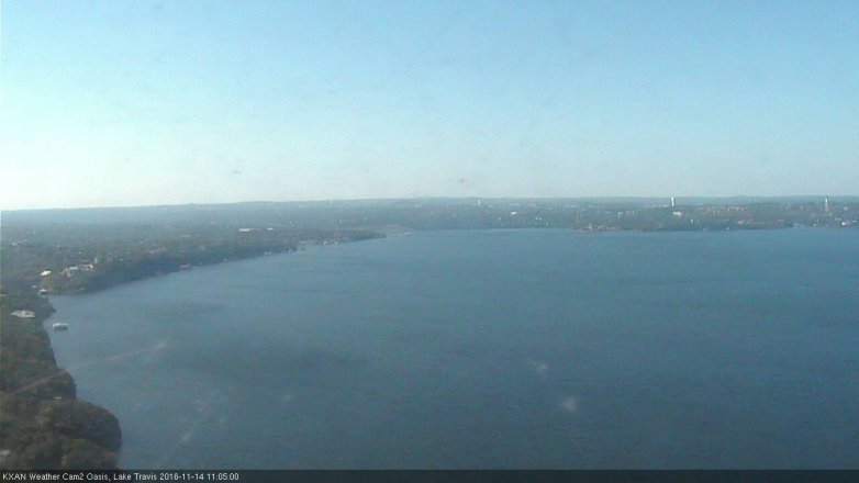 Lake Travis webcam, November 14, 2016 10:20 AM CT