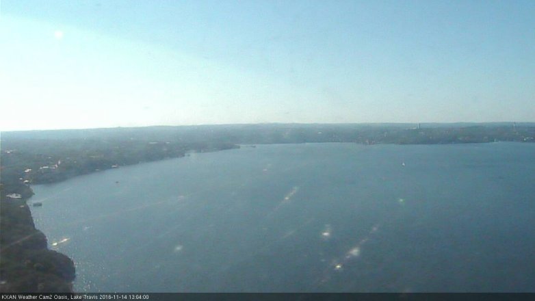 Lake Travis webcam, November 14, 2016 12:30 PM CT